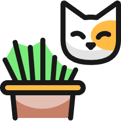 Cat Grass Icon from Ultimate Colors Set