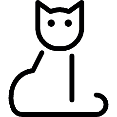 Cat Sitting Icon from Ultimate Light Set