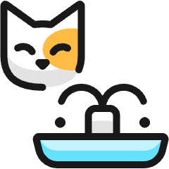Cat Water Icon from Ultimate Colors Set