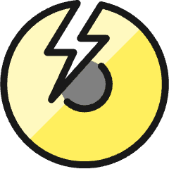 Cd Broken Icon from Ultimate Colors Set