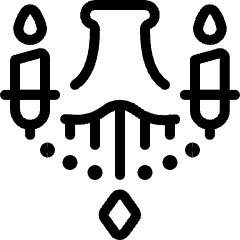 Ceiling Ball Chandelier Retro 1 Icon from Ultimate Light Set