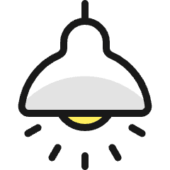 Ceiling Lamp Icon from Ultimate Colors Set