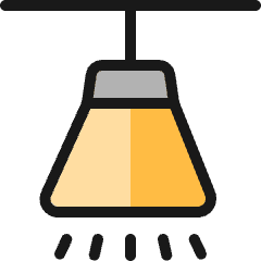 Ceiling Lamp 1 Icon from Ultimate Colors Set