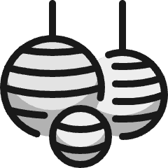 Ceiling Lamp Ball Chandelier Icon from Ultimate Colors Set