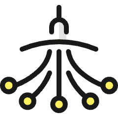 Ceiling Lamp Chandelier Icon from Ultimate Colors Set