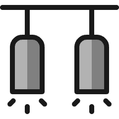 Ceiling Lamp Double Icon from Ultimate Colors Set
