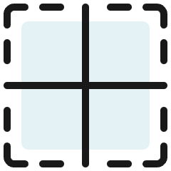 Cell Border Horizontal Vertical Icon from Ultimate Colors Set