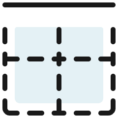 Cell Border Top Icon from Ultimate Colors Set