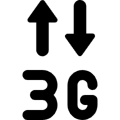 Cellular Network 3 G Icon from Ultimate Bold Set