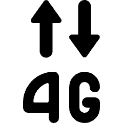 Cellular Network 4 G Icon from Ultimate Bold Set