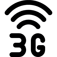 Cellular Network Wifi 3 G Icon from Ultimate Bold Set