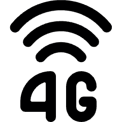 Cellular Network Wifi 4 G Icon from Ultimate Bold Set