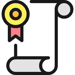 Certified Certificate Icon from Ultimate Colors Set
