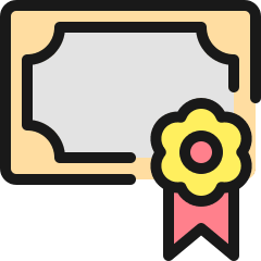 Certified Diploma 1 Icon from Ultimate Colors Set