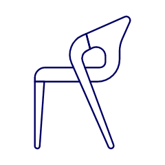 Black Modern Chair Illustration from UX Line Set