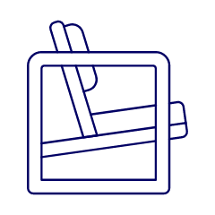 Blue Modern Chair Illustration from UX Line Set