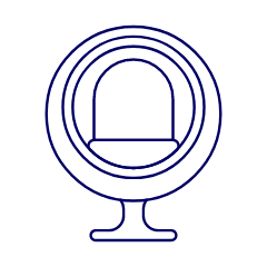 Capsule Chair Sofa Illustration from UX Line Set