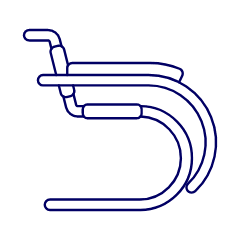 Modern Metallic Chair Illustration from UX Line Set