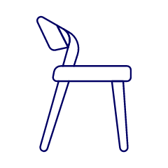 Simple Modern Chair Illustration from UX Line Set