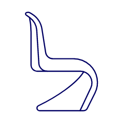 White Modern Chair Illustration from UX Line Set
