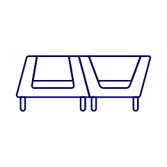 White Orange Sofa Illustration from UX Line Set