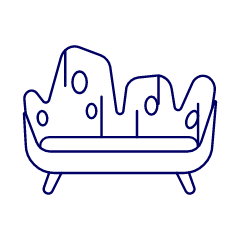 Wooden Sofa Illustration from UX Line Set