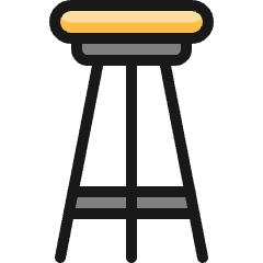 Chair Bar Icon from Ultimate Colors Set