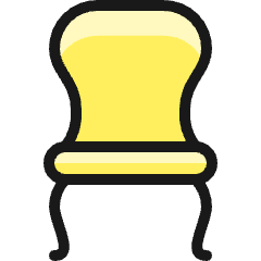 Chair Retro Icon from Ultimate Colors Set