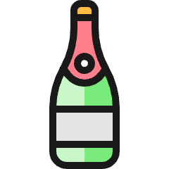 Champagne Bottle Icon from Ultimate Colors Set