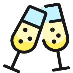 Champagne Cheers Icon from Ultimate Colors Set