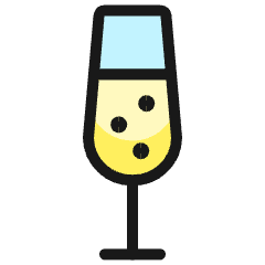 Champagne Glass Icon from Ultimate Colors Set