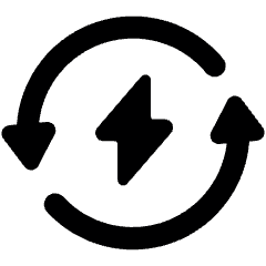 Charging Flash Sync Icon from Ultimate Bold Set