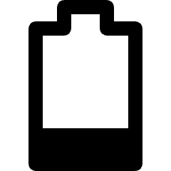 Smartphone Battery Low Icon from Nova Solid Set