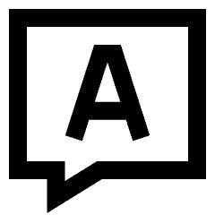 Chat Bubble Answer Icon from Sharp Line Set