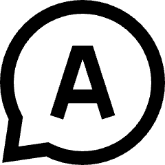 Chat Bubble Answer Circle Icon from Sharp Line Set
