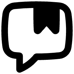 Chat Bubble Bookmark Reply Comment Icon from Flex Remix Set