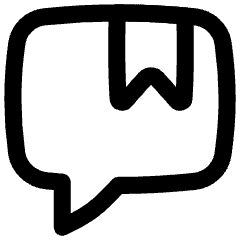 Chat Bubble Bookmark Reply Comment Icon from Flex Line Set