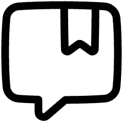 Chat Bubble Bookmark Reply Comment Icon from Plump Line Set