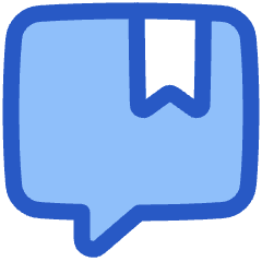 Chat Bubble Bookmark Reply Comment Icon from Plump Duo Set