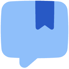 Chat Bubble Bookmark Reply Comment Icon from Plump Flat Set
