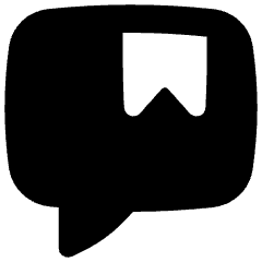 Chat Bubble Bookmark Reply Comment Icon from Flex Solid Set