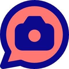 Chat Bubble Camera Oval Icon from Core Pop Set