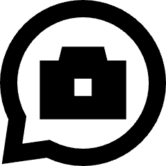 Chat Bubble Camera Oval Icon from Sharp Remix Set