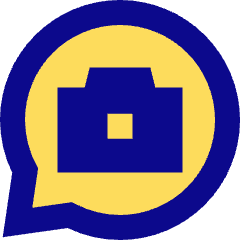 Chat Bubble Camera Oval Icon from Sharp Pop Set