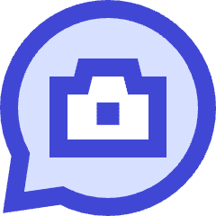 Chat Bubble Camera Oval Icon from Sharp Duo Set