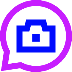 Chat Bubble Camera Oval Icon from Sharp Neon Set