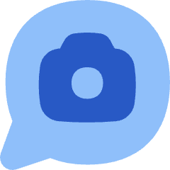 Chat Bubble Camera Oval Icon from Flex Flat Set