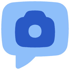 Chat Bubble Camera Square Icon from Flex Flat Set
