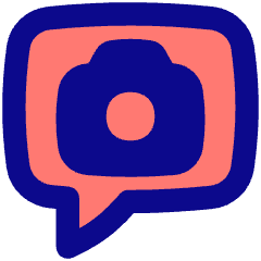 Chat Bubble Camera Square Icon from Flex Pop Set
