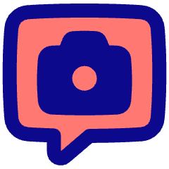 Chat Bubble Camera Square Icon from Plump Pop Set